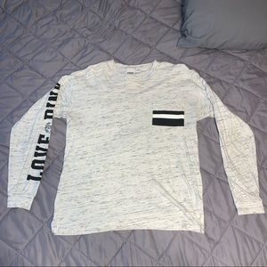 Long Sleeve Campus T-Shirt- VS PINK